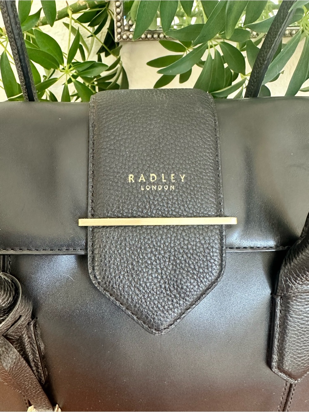 Radley London Palace Street Large Leather Tote Bag | Black Work Purse - Picture 3 of 10